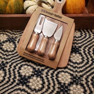 Acacia Wood 4 piece cheese set